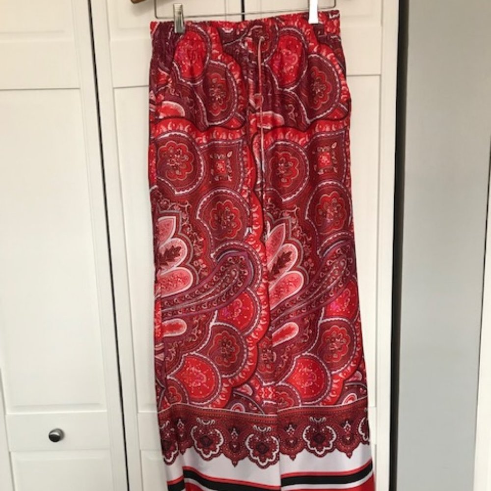 Ralph Lauren Wide Leg Paisley Pants-Size S